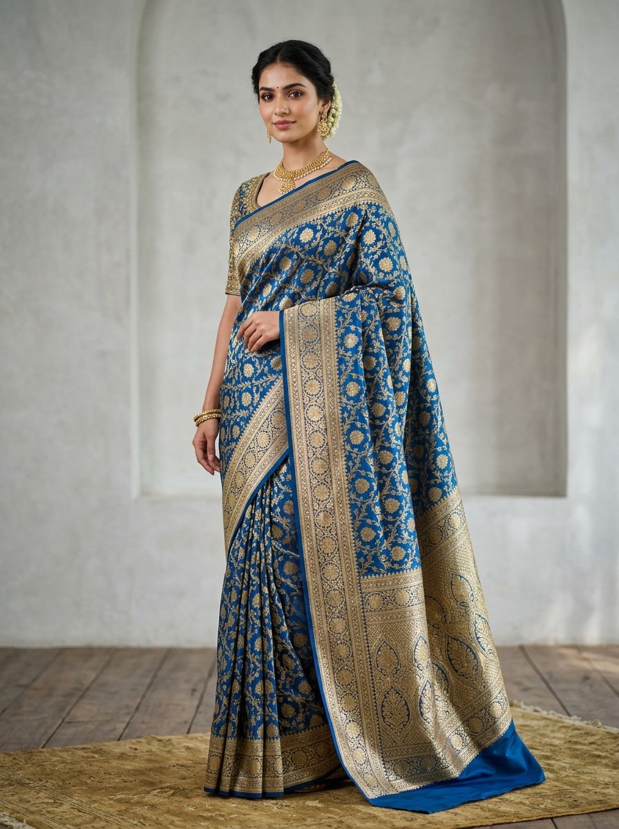 Handloom Banarasi Soft Silk Brocade Saree