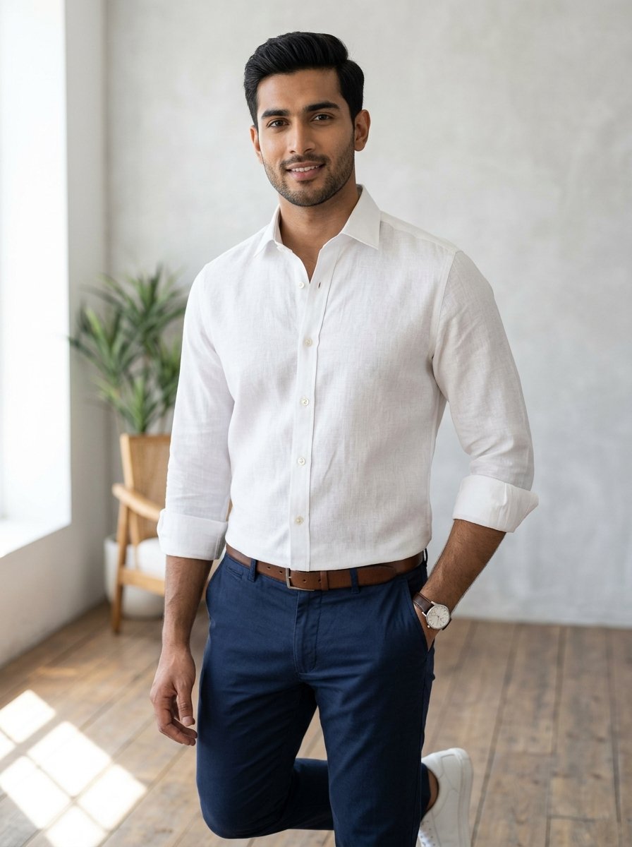 Pure Royal Linen Tailored Fit Shirt